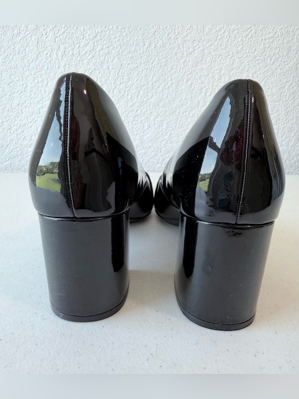 Anne Klein "Lexington" Black Patent Leather Block Heel - Picture 8 of 11